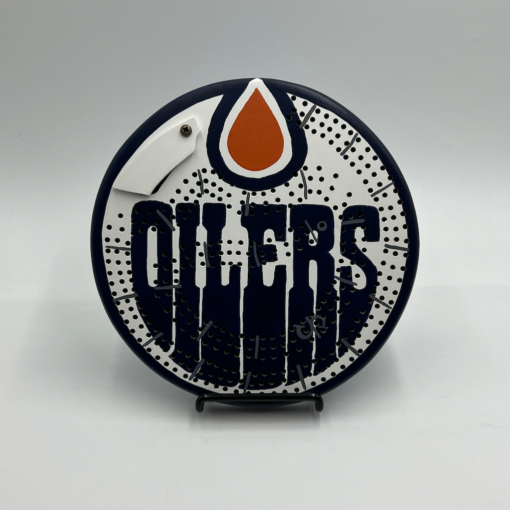 Oilers Cribbage Board